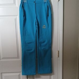 McGos turquoise fleece lined outdoor hiking walking camping pants Sz L NWOT